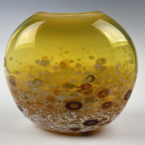 Tulip Vase (Reducing Amber) by Lisa Samphire at The Avenue Gallery, a contemporary fine art gallery in Victoria, BC, Canada