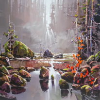 Foggy Morning by Bi Yuan Cheng at The Avenue Gallery, a contemporary fine art gallery in Victoria, BC, Canada.