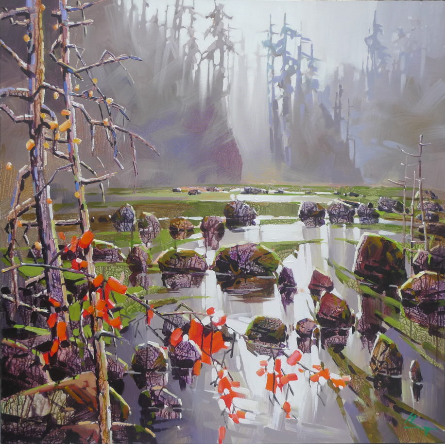 Autumn Touch by Bi Yuan Cheng at The Avenue Gallery, a contemporary fine art gallery in Victoria, BC, Canada.