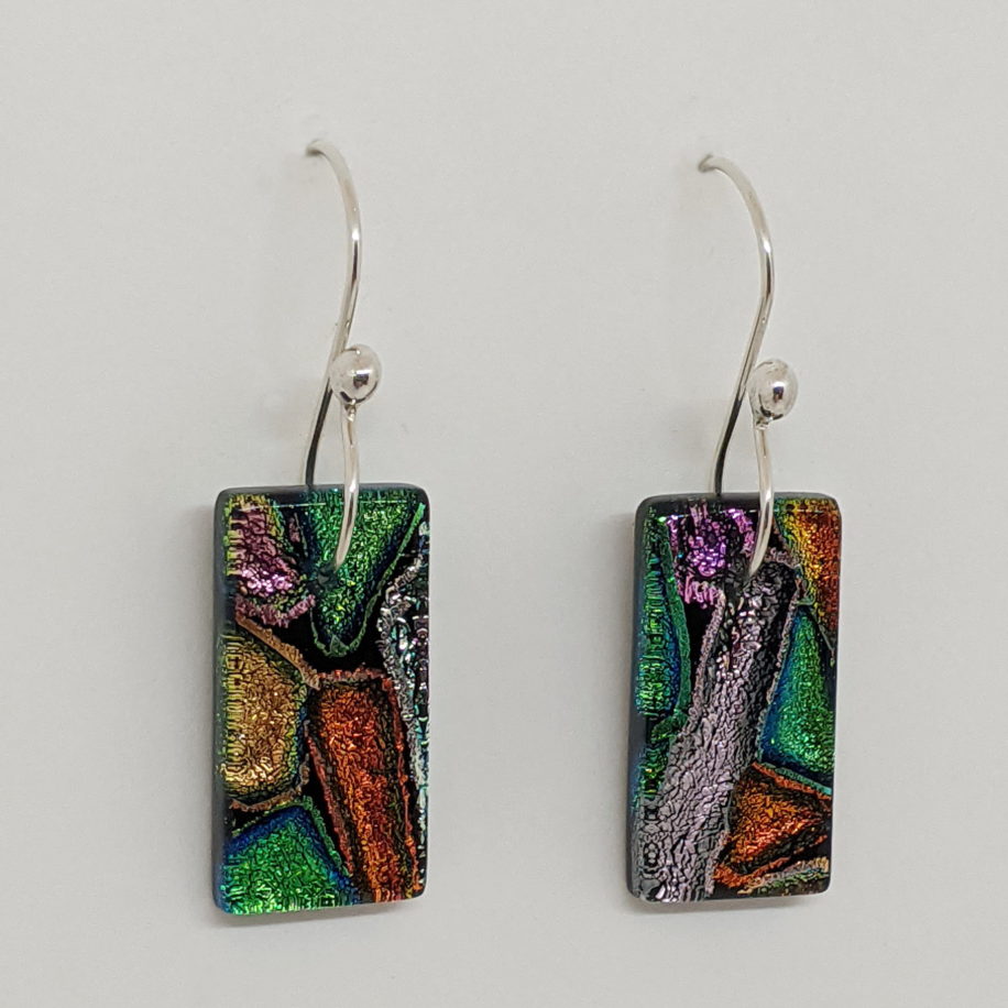 Mosaic Earrings (Medium) by Peggy Brackett at The Avenue Gallery, a contemporary fine art gallery in Victoria, BC, Canada.