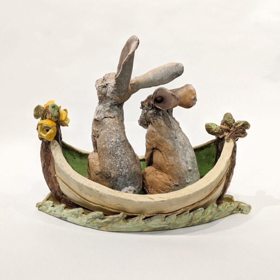 Woodland Sailors Henry and George by Carolyn Houg at The Avenue Gallery, a contemporary fine art gallery in Victoria, BC, Canada.