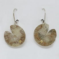 Hammered Lily Pad Earrings by Chi's Creations at The Avenue Gallery, a contemporary fine art gallery in Victoria, BC, Canada.