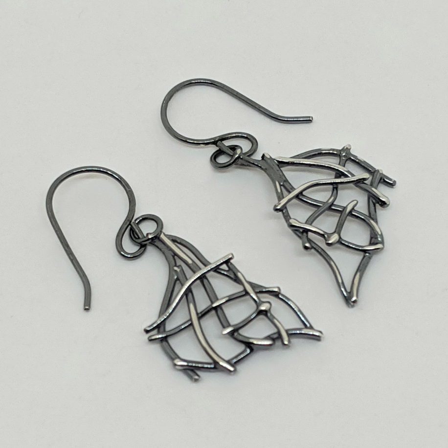 Sail Twigs Earrings - Antique Finish by A & R Jewellery at The Avenue Gallery, a contemporary fine art gallery in Victoria, BC, Canada.