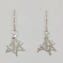 Triangle-Shape Twigs Earrings by A & R Jewellery at The Avenue Gallery, a contemporary fine art gallery in Victoria, BC, Canada.