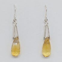 'V' Earrings with Citrine by A & R Jewellery at The Avenue Gallery, a contemporary fine art gallery in Victoria, BC, Canada.