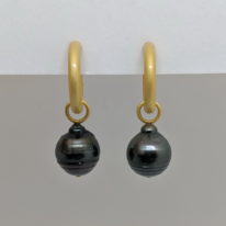 Tahitian Pearl Earrings by Val Nunns at The Avenue Gallery, a contemporary fine art gallery in Victoria, BC, Canada