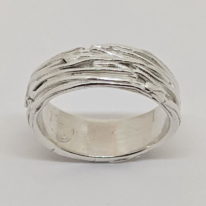 Horizontal Bark Band Ring by A & R Jewellery at The Avenue Gallery, a contemporary fine art gallery in Victoria, BC, Canada.