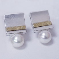 Square Earrings by Andrea Roberts at The Avenue Gallery, a contemporary fine art gallery in Victoria, BC, Canada.