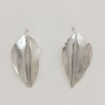 Petite Argentium Leaf Earrings by Darlene Letendre at The Avenue Gallery, a contemporary fine art gallery in Victoria, BC, Canada.