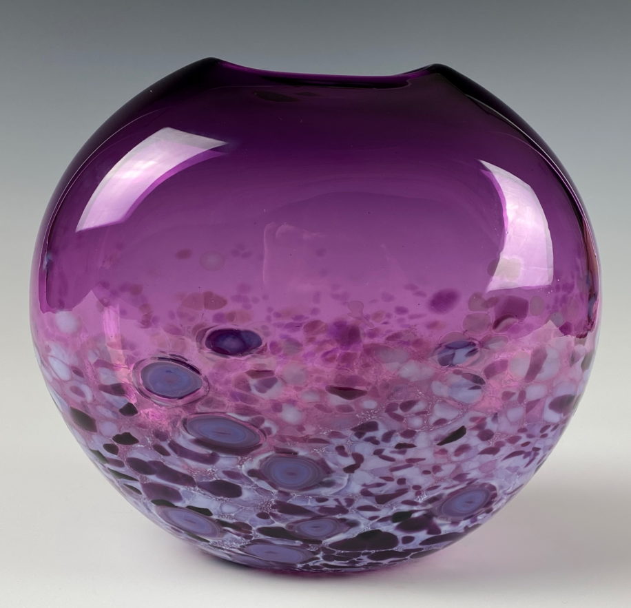 Tulip Vase (Red/Purple) by Lisa Samphire at The Avenue Gallery, a contemporary fine art gallery in Victoria, BC, Canada.