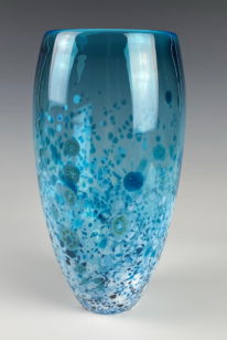 Lily Vase (Copper Blue) by Lisa Samphire at The Avenue Gallery, a contemporary fine art gallery in Victoria, BC, Canada.