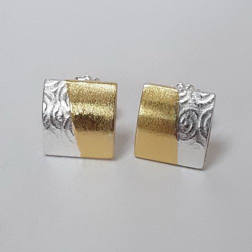Canvas Earrings by Andrea Roberts at The Avenue Gallery, a contemporary fine art gallery in Victoria, BC, Canada.