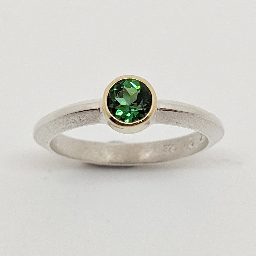 Green Tourmaline Ring by Andrea Roberts at The Avenue Gallery, a contemporary fine art gallery in Victoria, BC, Canada.