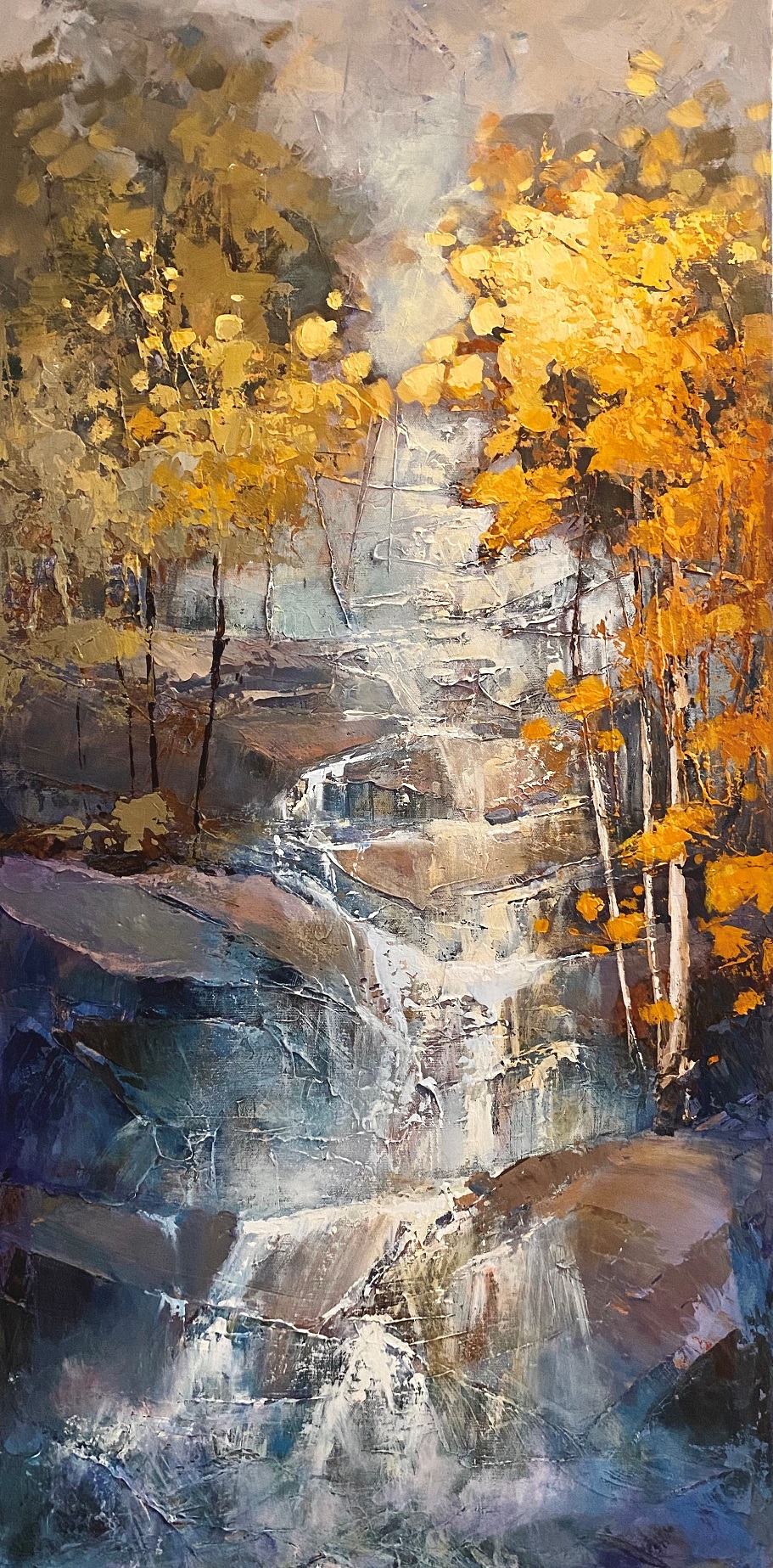 Autumn Cascade by Linda Wilder at The Avenue Gallery, a contemporary fine art gallery in Victoria, BC, Canada.