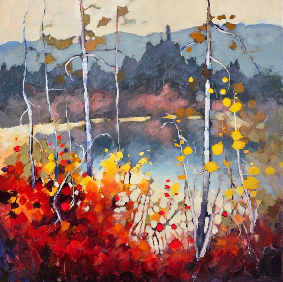 Autumn Pond by Linda Wilder at The Avenue Gallery, a contemporary fine art gallery in Victoria, BC, Canada.