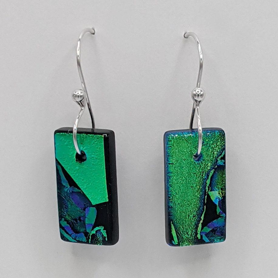 Mosaic Earrings (Medium) by Peggy Brackett at The Avenue Gallery, a contemporary fine art gallery in Victoria, BC, Canada.