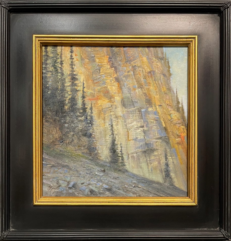 Lake Louise Cliffs (Field Study) by Brent Lynch at The Avenue Gallery, a contemporary fine art gallery in Victoria, BC, Canada.