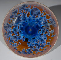 Blue-Amber Bowl #799 by Bill Boyd at The Avenue Gallery, a contemporary fine art gallery in Victoria, BC, Canada.