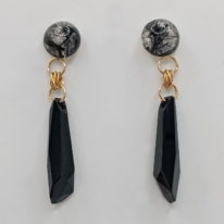 Black Rutilated Quartz Earrings by LULU B Designs at The Avenue Gallery, a contemporary fine art gallery in Victoria, BC, Canada.