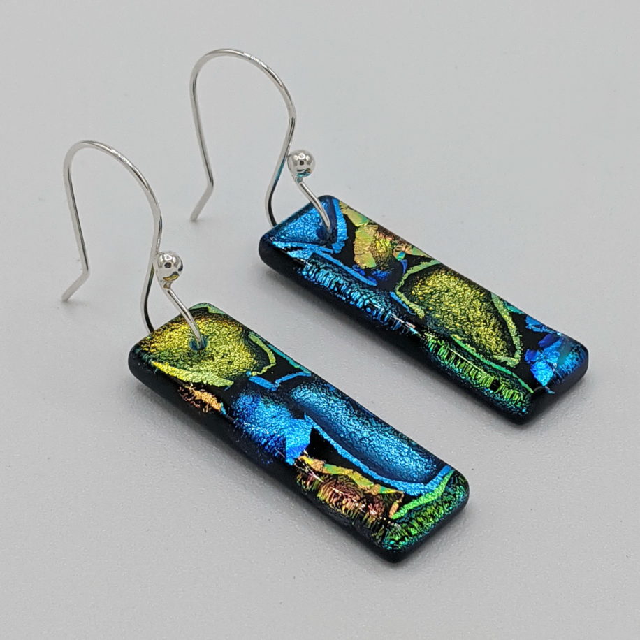 Mosaic Earrings (Large) by Peggy Brackett at The Avenue Gallery, a contemporary fine art gallery in Victoria, BC, Canada.