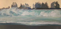 Wild Surf Tofino by Lorna Dockstader at The Avenue Gallery, a contemporary fine art gallery in Victoria, BC, Canada.