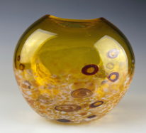 Tulip Vase (Amber) by Lisa Samphire at The Avenue Gallery, a contemporary fine art gallery in Victoria, BC, Canada.