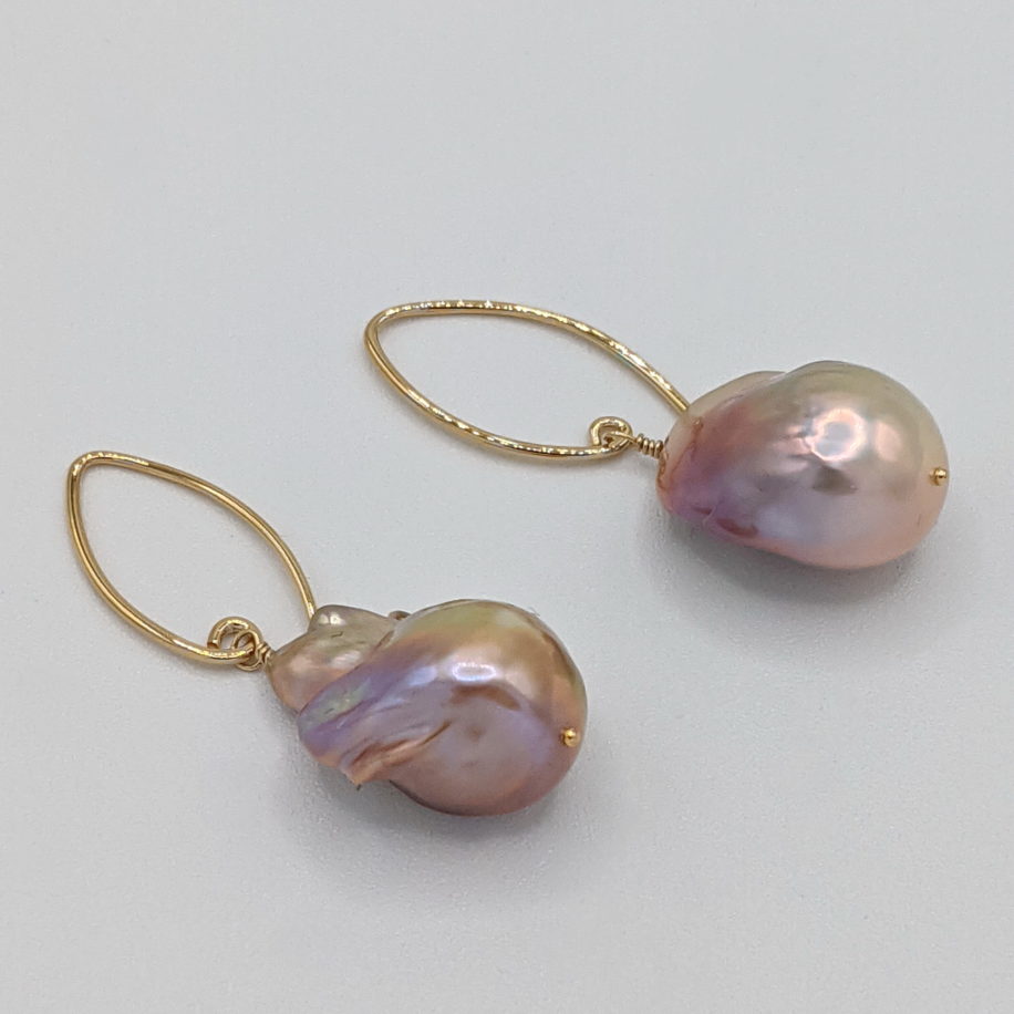 Baroque Pearl Earrings by Val Nunns at The Avenue Gallery, a contemporary fine art gallery in Victoria, BC, Canada.
