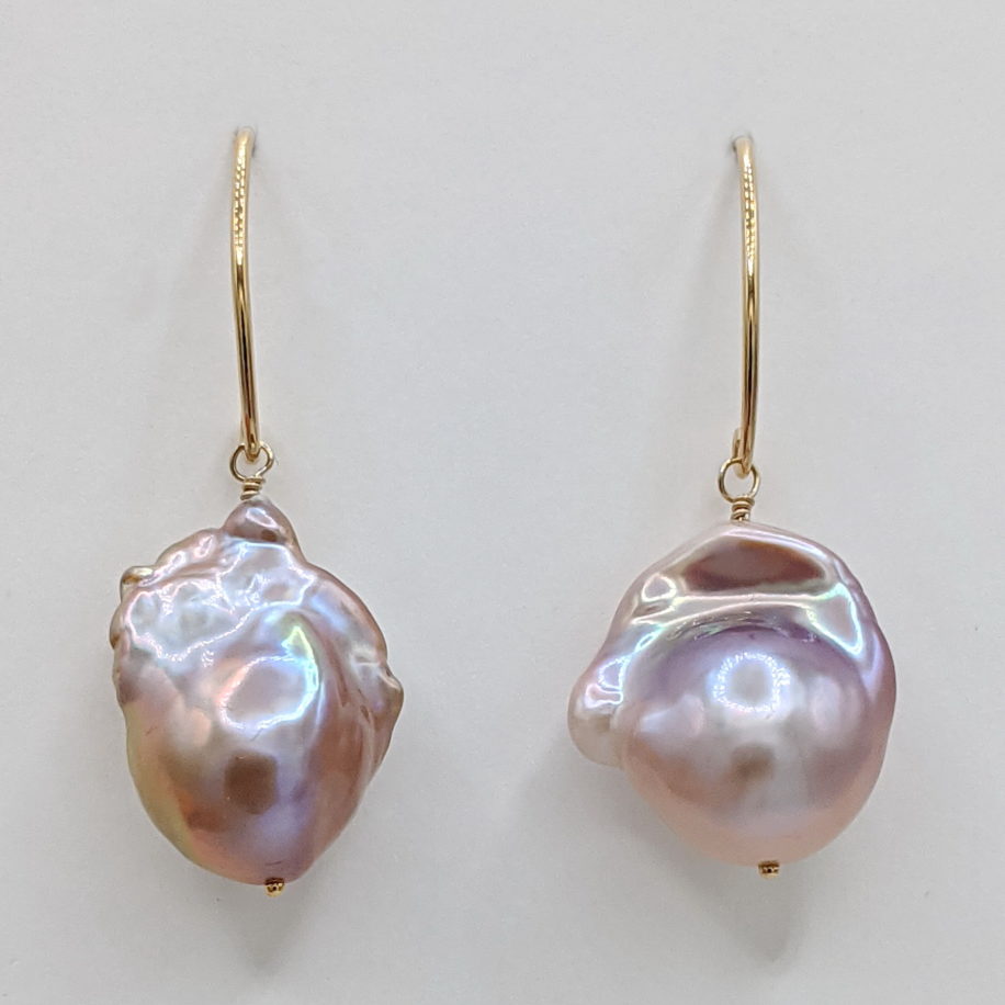 Baroque Pearl Earrings by Val Nunns at The Avenue Gallery, a contemporary fine art gallery in Victoria, BC, Canada.