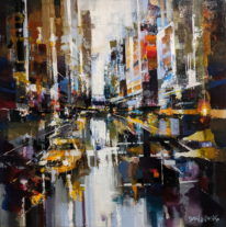The Yellow Cab by Yared Nigussu at The Avenue Gallery, a contemporary fine art gallery in Victoria, BC, Canada.