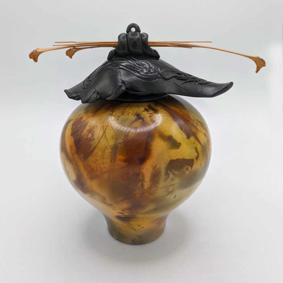 Medium Pear-Shape Vase with Lid by Geoff Searle at The Avenue Gallery, a contemporary fine art gallery in Victoria, BC, Canada.