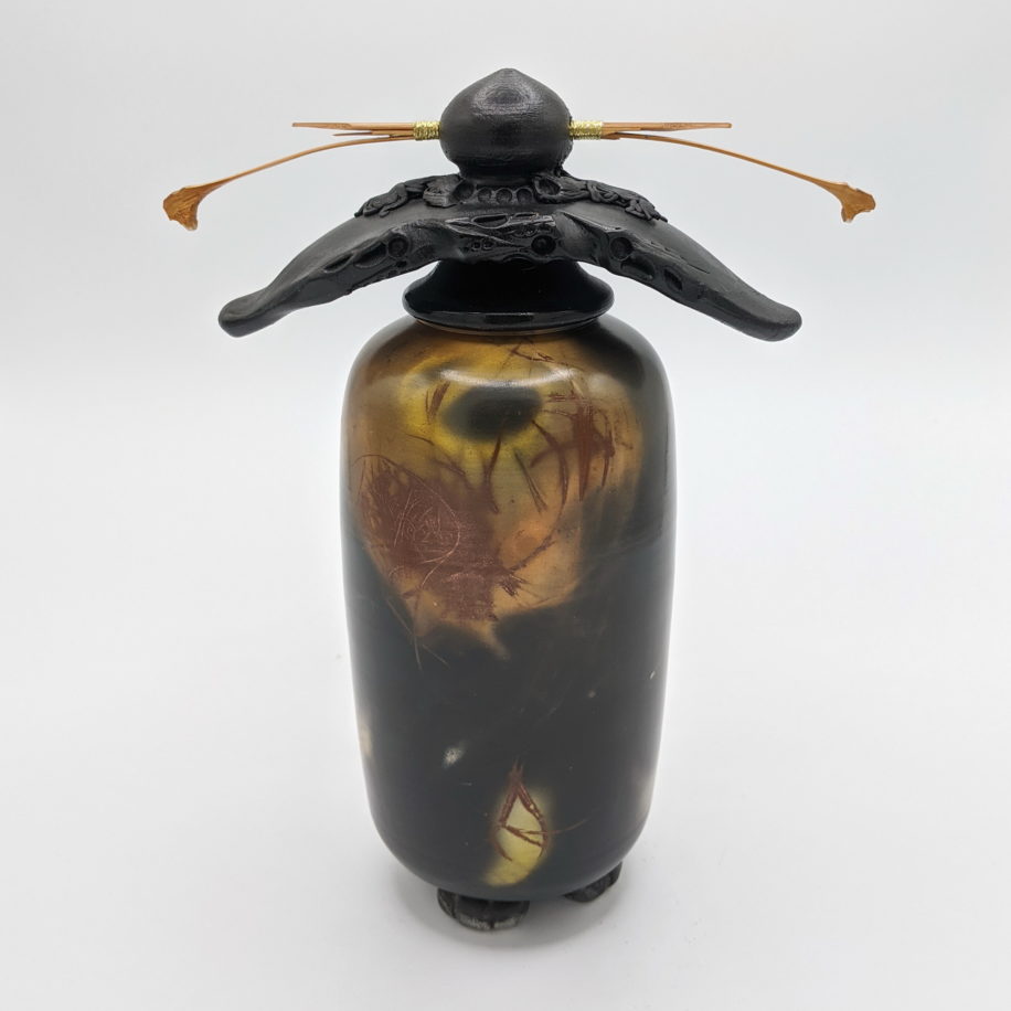 Small Thin Vase with Lid by Geoff Searle at The Avenue Gallery, a contemporary fine art gallery in Victoria, BC, Canada.