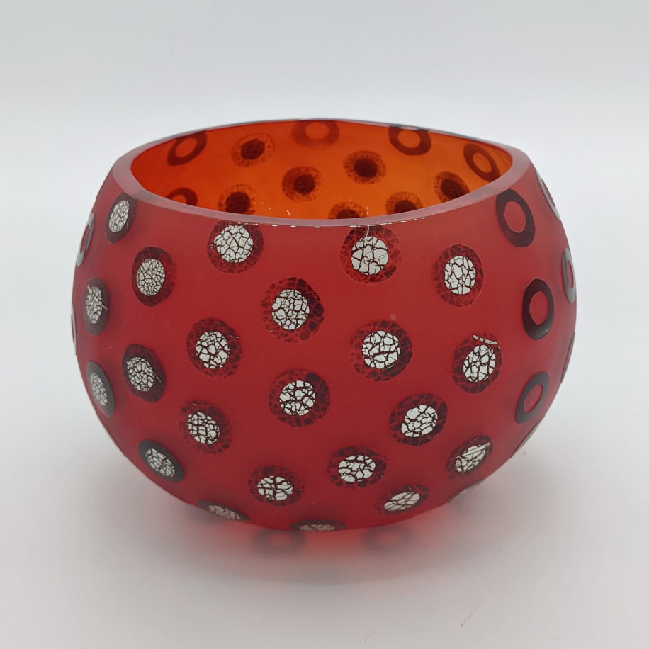 African Basket Bowl (Red) by Naoko Takenouchi at The Avenue Gallery, a contemporary fine art gallery in Victoria, BC, Canada.