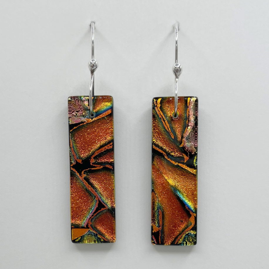 Mosaic Earrings (X-Large) by Peggy Brackett at The Avenue Gallery, a contemporary fine art gallery in Victoria, BC, Canada.