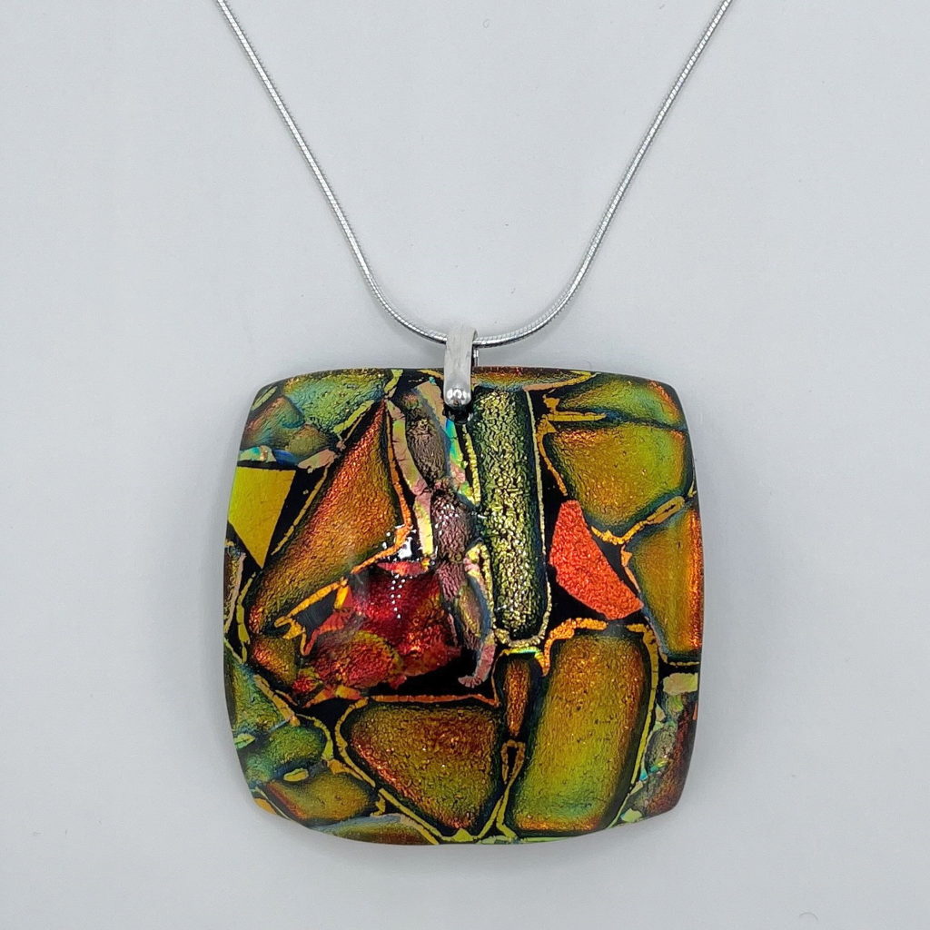 Mosaic Pendant (Domed) by Peggy Brackett at The Avenue Gallery, a contemporary fine art gallery in Victoria, BC, Canada.