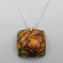 Large Domed Mosaic Pendant by Peggy Brackett at The Avenue Gallery, a contemporary fine art gallery in Victoria, BC, Canada.