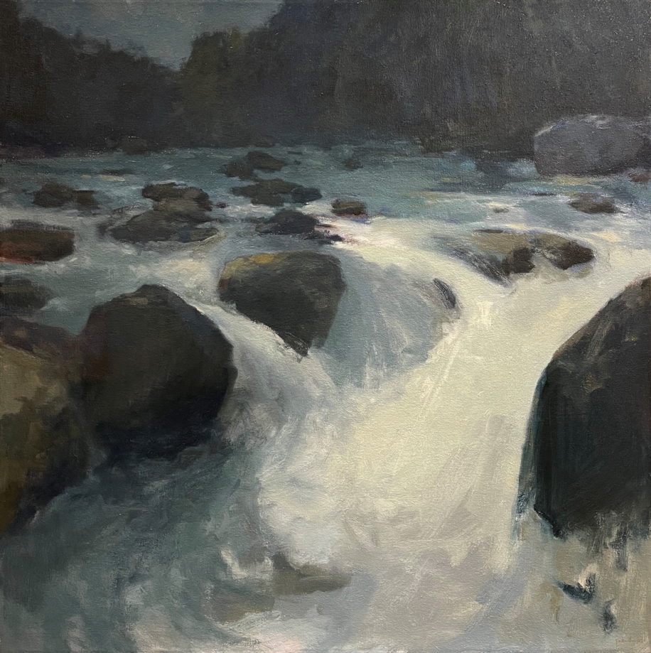Midnight Ramblings At The Falls by Maria Josenhans at The Avenue Gallery, a contemporary fine art gallery in Victoria, BC, Canada.