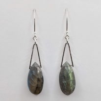 V-Bail Earrings with Labradorite by A & R Jewellery at The Avenue Gallery, a contemporary fine art gallery in Victoria, BC, Canada.