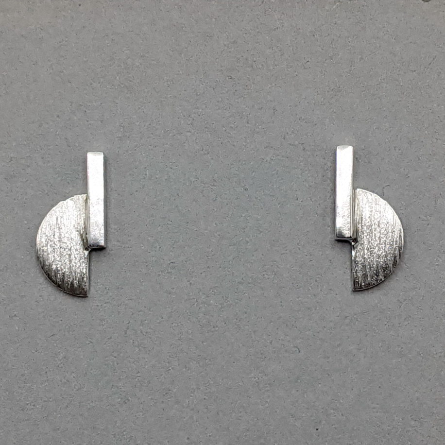 Half Moon with Bar Earrings by A & R Jewellery at The Avenue Gallery, a contemporary fine art gallery in Victoria, BC, Canada.