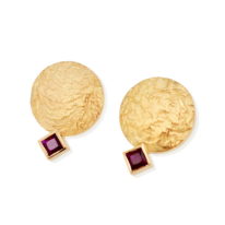 Ruby Earrings by Bayot Heer at The Avenue Gallery, a contemporary fine art gallery in Victoria, BC, Canada.