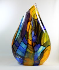 Stained Glass Vase by Guy Hollington at The Avenue Gallery, a contemporary fine art gallery in Victoria, BC., Canada