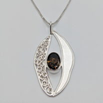 Pebble Pendant with Smoky Quartz by A & R Jewellery at The Avenue Gallery, a contemporary fine art gallery in Victoria, BC, Canada.