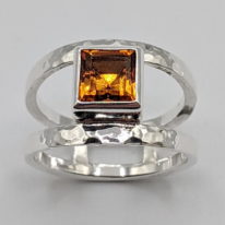 Double Band Ring with Citrine by A & R Jewellery at The Avenue Gallery, a contemporary fine art gallery in Victoria, BC, Canada.