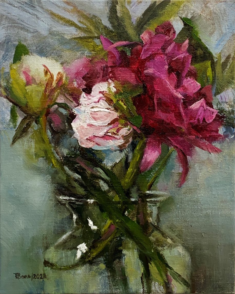 Peony Study by Tanya Bone at The Avenue Gallery, a contemporary fine art gallery in Victoria, BC, Canada.