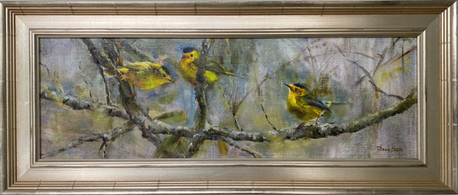 Wilson's Warblers by Tanya Bone at The Avenue Gallery, a contemporary fine art gallery in Victoria, BC, Canada.