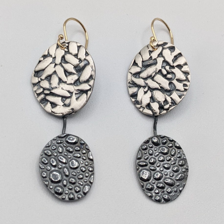 Textured Earrings by Air & Earth Design at The Avenue Gallery, a contemporary fine art gallery in Victoria, BC, Canada.