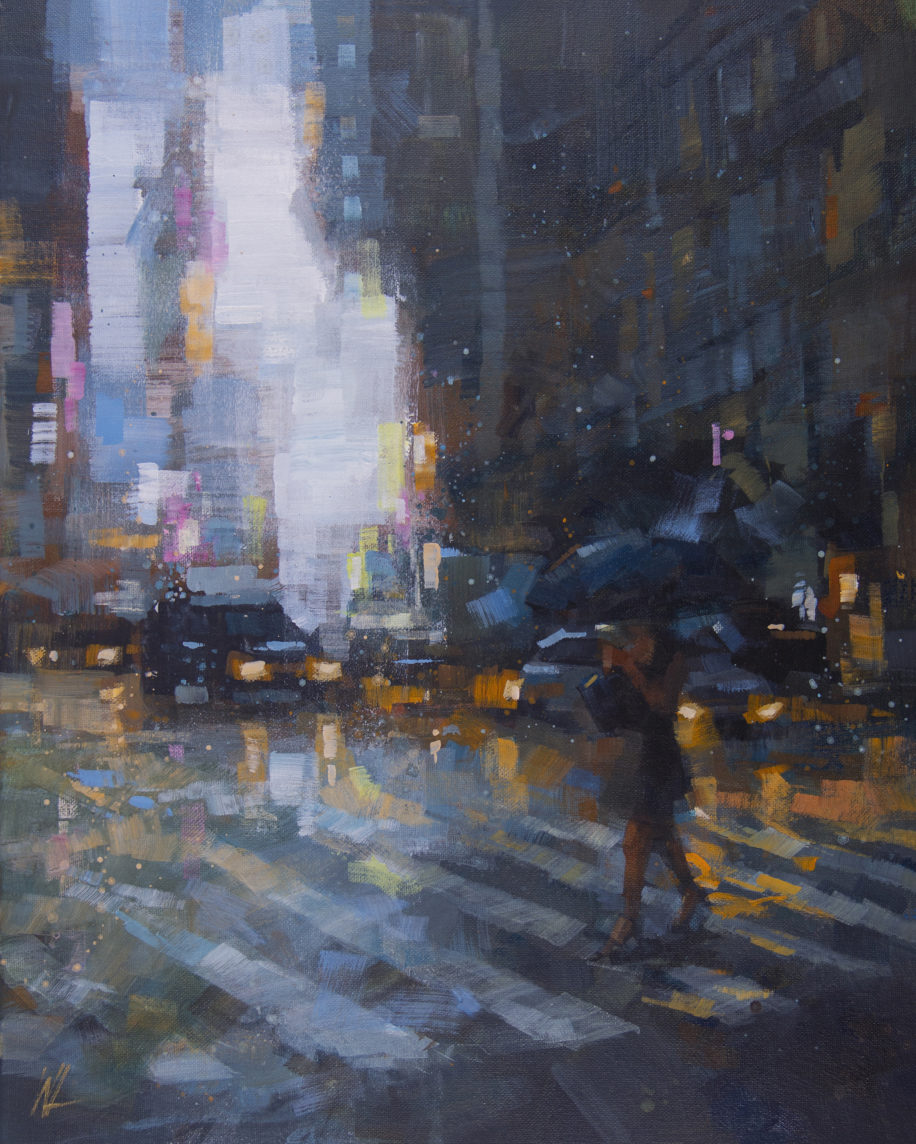 Colourful Rain by William Liao at The Avenue Gallery, a contemporary fine art gallery in Victoria, BC, Canada.