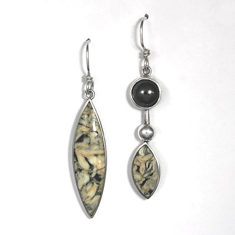 Canadian Pinolith & Hematite Earrings by Brenda Roy at The Avenue Gallery, a contemporary fine art gallery in Victoria, BC, Canada.