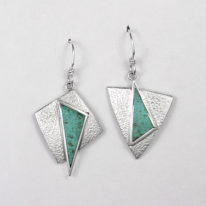 Chrysocolla Earrings by Brenda Roy at The Avenue Gallery, a contemporary fine art gallery in Victoria, BC, Canada.