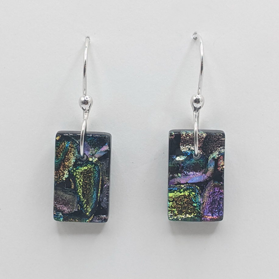 Mosaic Earrings (Small) by Peggy Brackett at The Avenue Gallery, a contemporary fine art gallery in Victoria, BC, Canada.