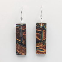 Mosaic Earrings (X-Large) by Peggy Brackett at The Avenue Gallery, a contemporary fine art gallery in Victoria, BC, Canada.